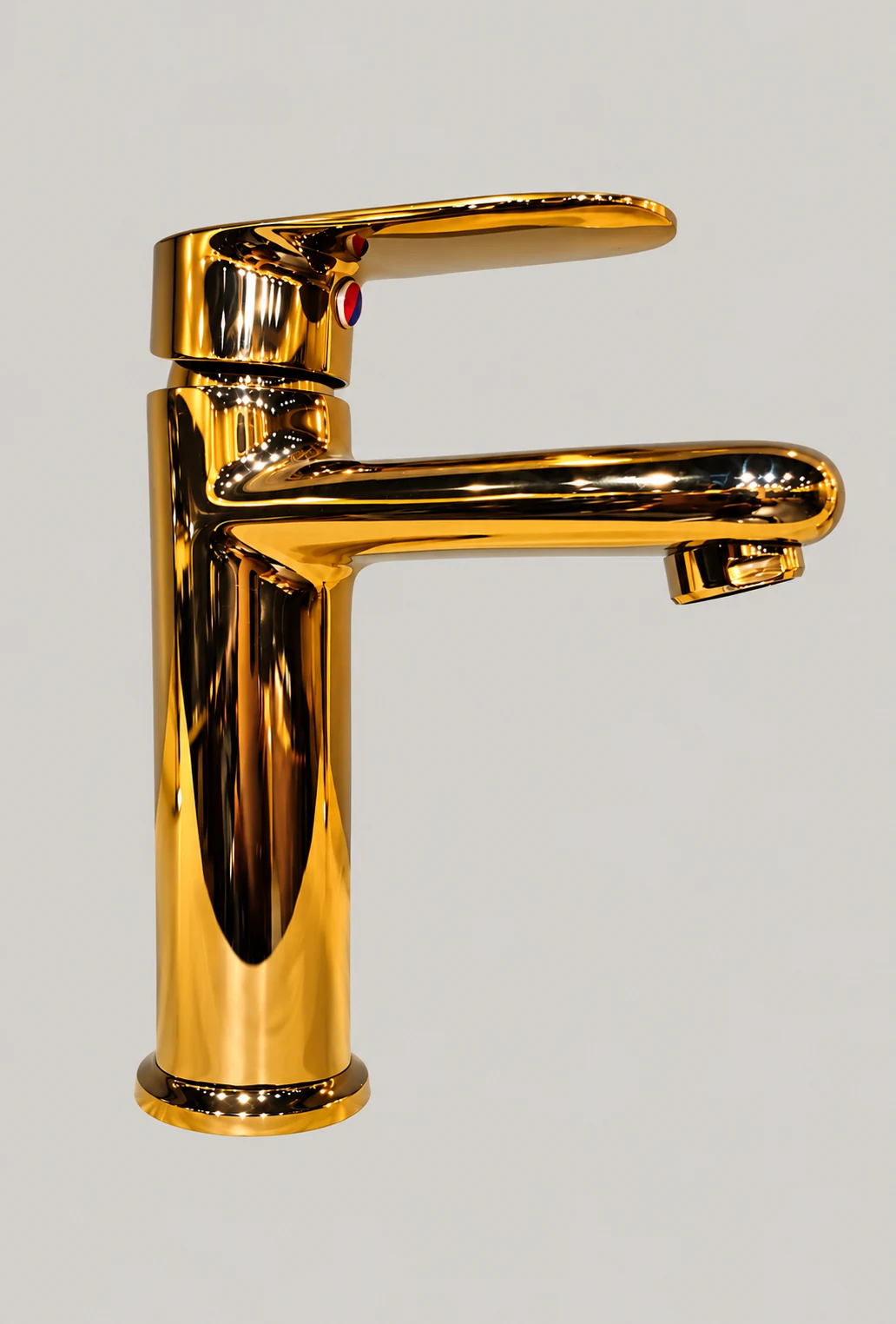 Gold basin mixer