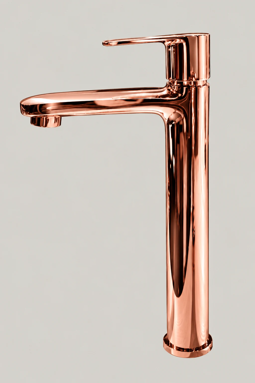 Rose gold tall single-lever basin mixer