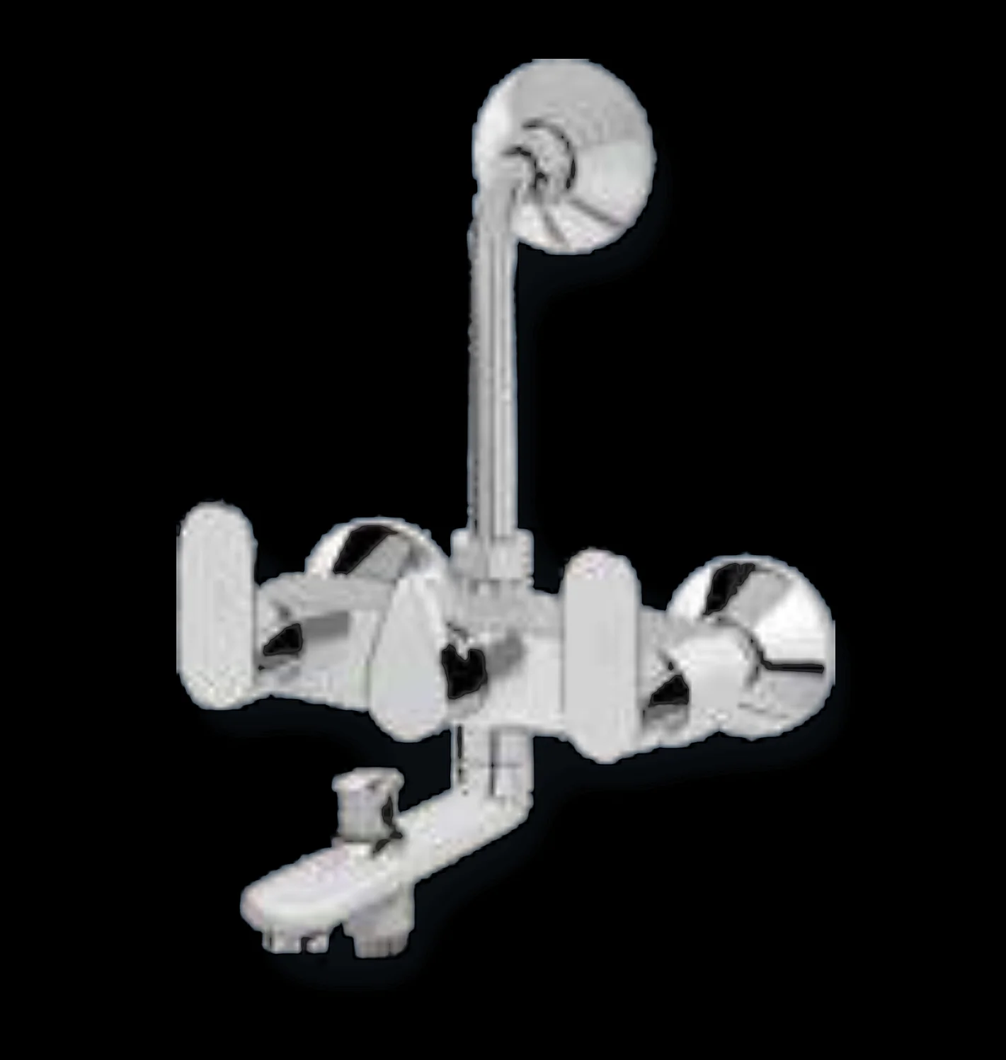 3 in 1 Wall Mixer with Provision for Tele. Shower & O/H Shower