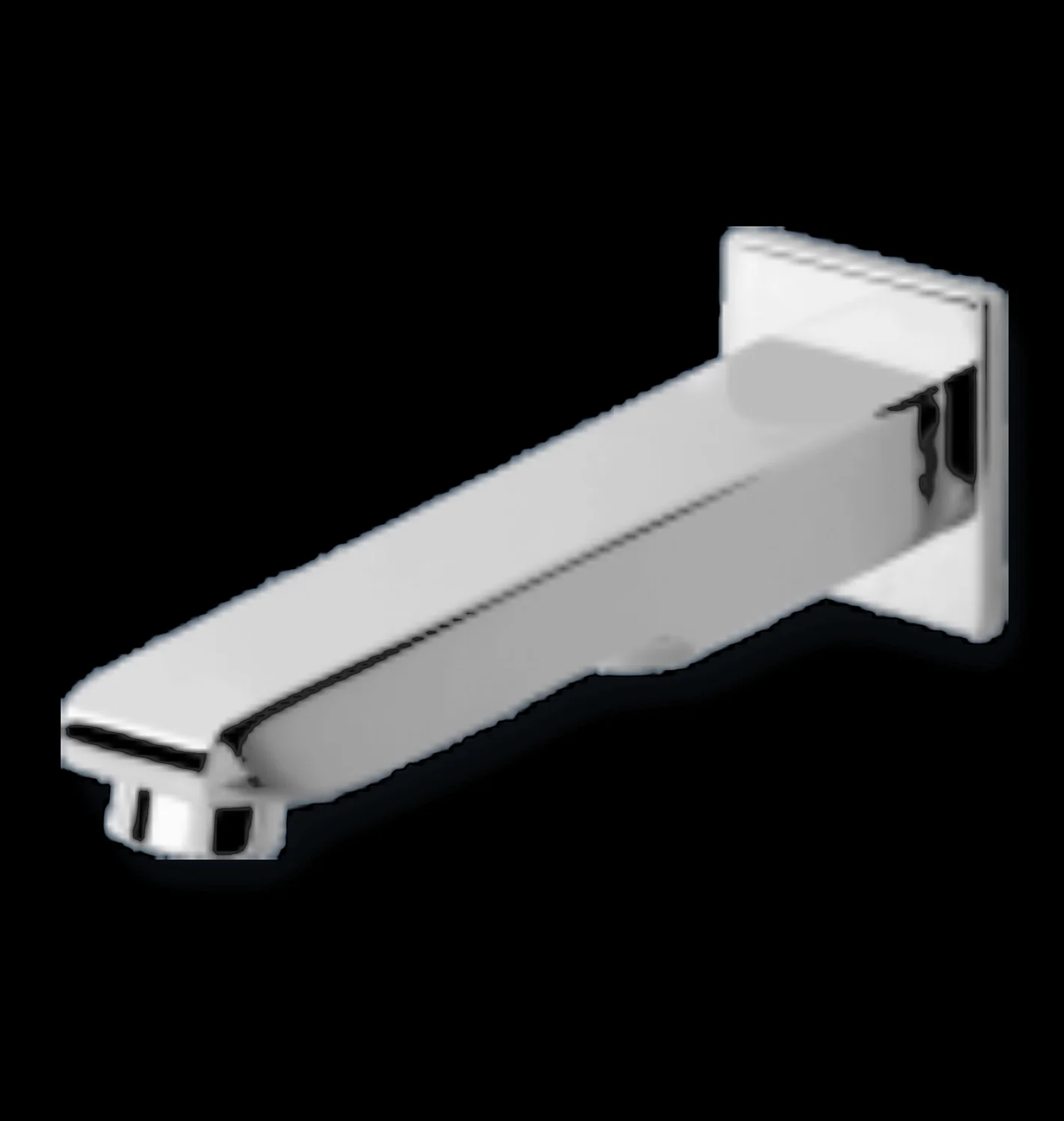 S/L Div. Plain Spout with Wall Flange