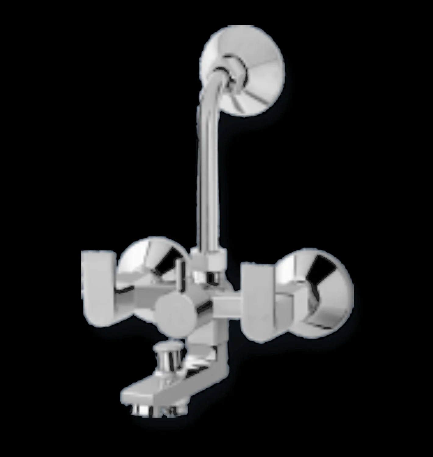 3 in 1 Wall Mixer with Provision for Tele. Shower & O/H Shower